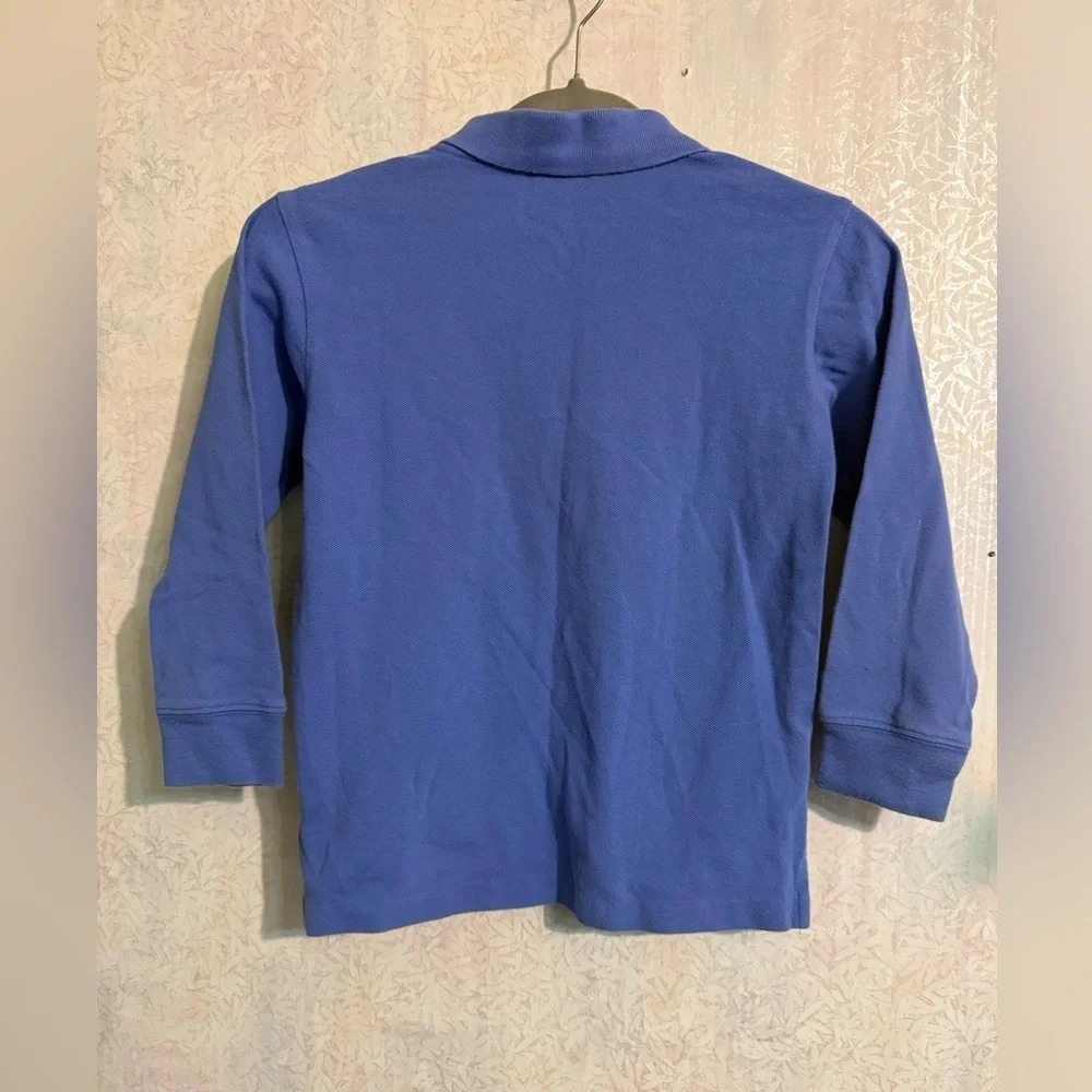 Vintage Ralph Lauren Boys' Long-Sleeve Polo Shirt, Royal Blue with Yellow Pony 6